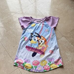 Bluey Kids Pajamas Nightgown - Purple and Blue